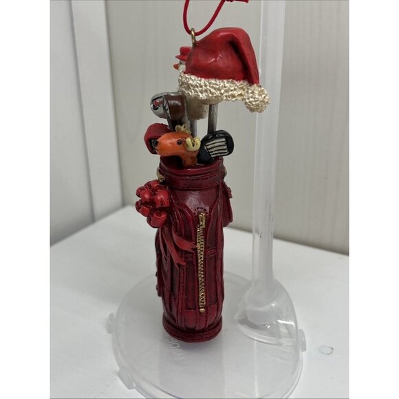 Golf Bag Christmas‎ Ornament Festive Resin Decor item #J6982 Kurt S. Adler - Picture 7 of 9